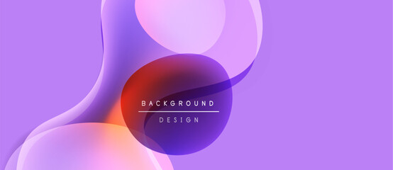Abstract fluid shapes, purple hues, modern design. Gradient colors blend, creating dynamic visual effect. Text reads background design.