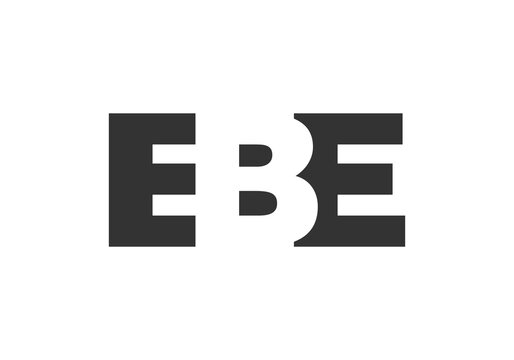 EBE logo design. Initial letter E B E bold font style for tech startups, consulting, corporate branding. Creative company name, headlines typography identity, trendy logotype.