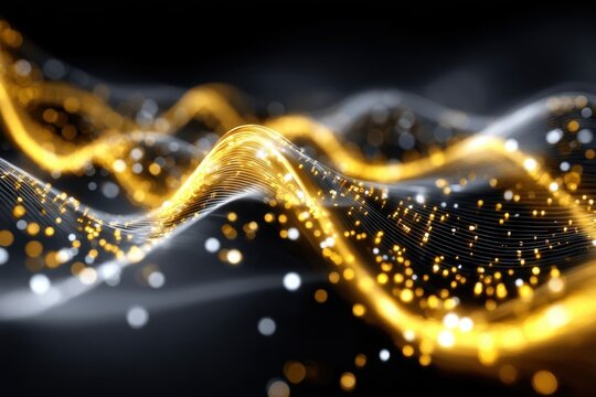 Waves of light and motion create dynamic visuals in vibrant colors