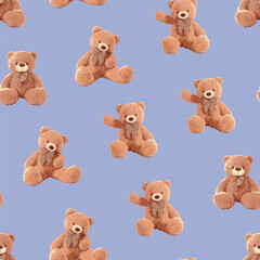 All Over Cute Teddy Bears Seamless Pattern 30 November 2025