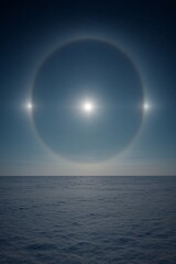 Obraz premium Sun halo with bright sundogs