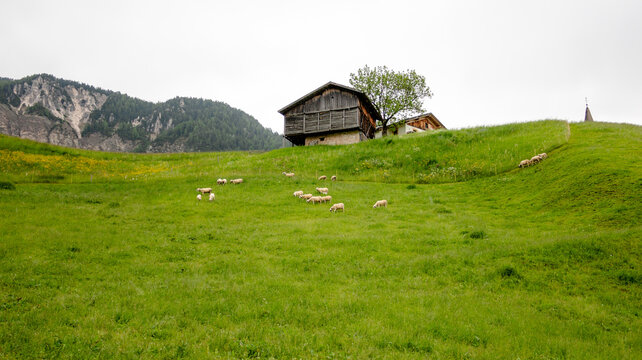 Church of Santa Maddalena and Odle Range in Val di Funes