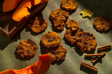 Pumpkin cookies as a healthy vegan dessert option