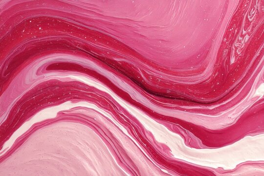 Abstract red and pink marble pattern showcasing fluid art design