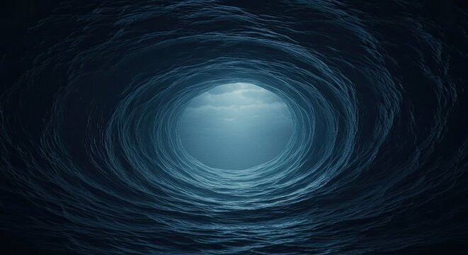 Abstract tunnel with a view of sky exploration and artistic composition