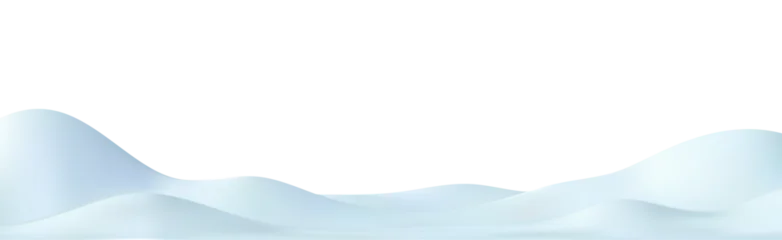 Fototapeten Pony 3d snow landscape background. Snowy mountain border, hill,snowdrift. Winter podium for holiday design. Vector element illustration for poster, winter greeting card  © Doloves