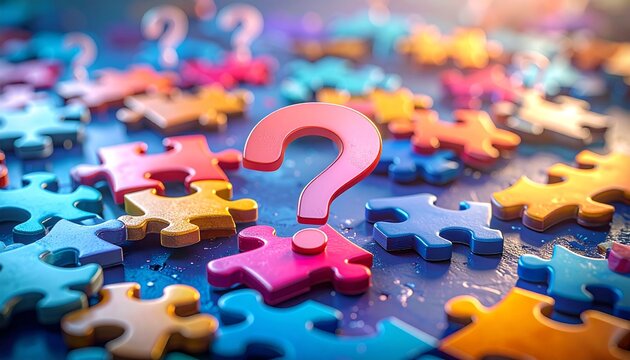 カラフルなパズルとクエスション