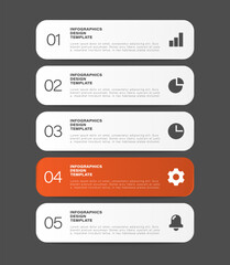 Data visualization layout infographics. Vertical vector template for instructions or reports