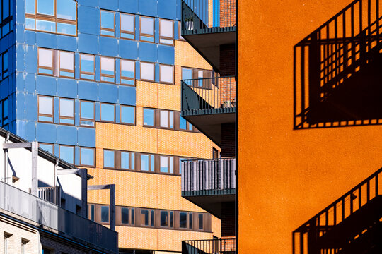 Modern design emerges through architecture and geometry in stockholm, where color and contrast meet a minimalism-driven facade sculpted by hard light and reinforced by an abstract urban pattern
