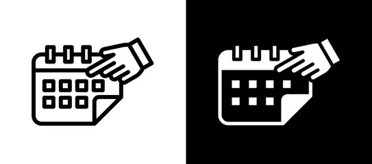 Schedule whiteblack icon