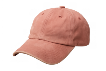 Pink casual baseball cap for modern fashion and accessories against a transparent background