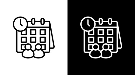Meeting Schedule With Icon Set Design