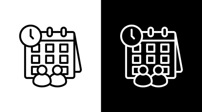 Meeting Schedule With Icon Set Design