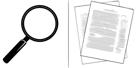 Investigative Eyes: Symbol Inquiry Discovery | Clean, isolated vector art for creative projects.