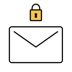 南京錠付きのメールアイコン