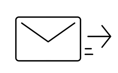 メール送信のイラストアイコン