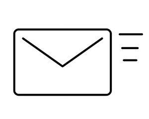 シンプルなメール送信のイラスト