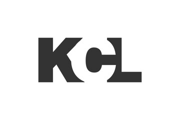 KCL logo design. Initial letter K C L bold font style for tech startups, consulting, corporate branding. Creative company name, headlines typography identity, trendy logotype.