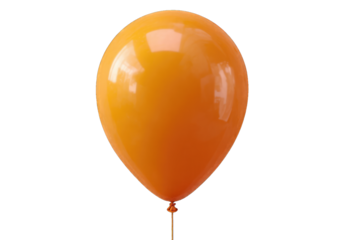 Orange balloon on black background isolated on a transparent background 1