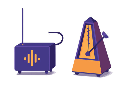 Theremin and mechanical metronome musical instrument concept