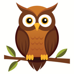 owl sitting on branch