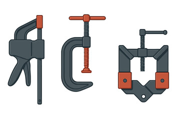 Three essential woodworking clamps: quick release, corner, and bar types