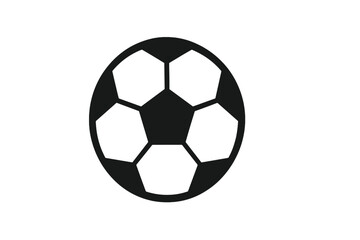 Obraz premium Classic black and white soccer ball icon graphic design element