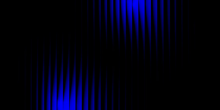 Abstract blue and black vertical lines with digital glitch effect