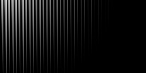 Abstract dark background with vertical metallic lines and shadows
