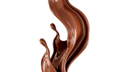 A decadent swirl of rich melted chocolate cascading down with intense fluid motion and dark