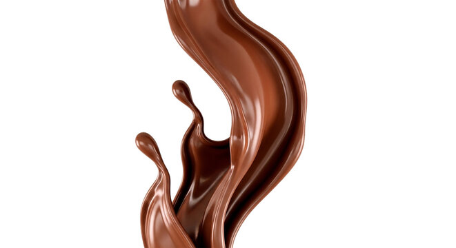 A decadent swirl of rich melted chocolate cascading down with intense fluid motion and dark - Powered by Adobe