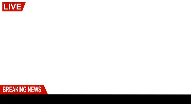 modern breaking news backdrop with live lower third and chroma key option. 4k breaking news lower third design for tv, stream, and media footage. seamless looping breaking news animation for broadcast