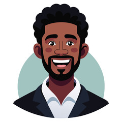Smiling African American Man in Business Attire Avatar