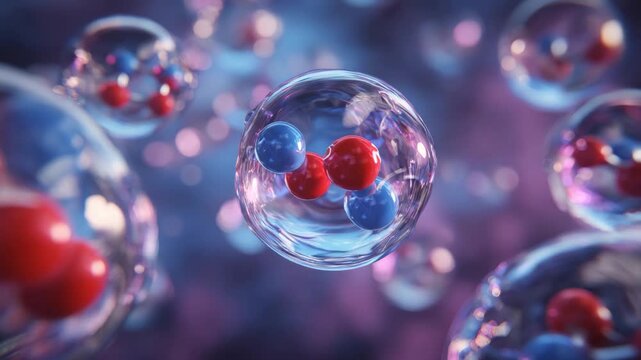 3D Molecular Structure Rendering with HO₂ Particles