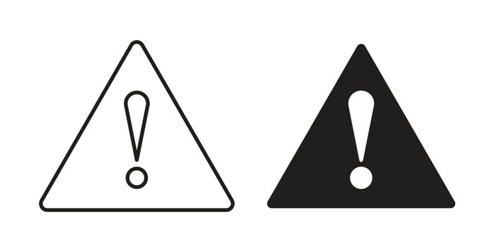 attention sign icon line and filled style suitable for web and mobile application