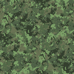 Abstract digital camouflage pattern.  Perfect for backgrounds, textiles, or militarythemed designs.  The pixelated texture creates a sense of concealment and mystery.