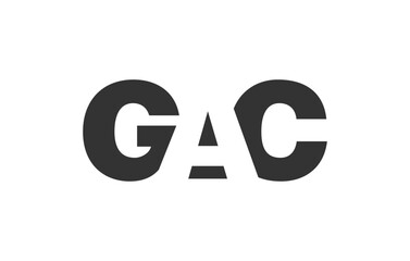 GAC logo design. Initial letter G A C bold font style for tech startups, consulting, corporate branding. Creative company name, headlines typography identity, trendy logotype.