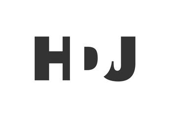 HDJ logo design. Initial letter H D J bold font style for tech startups, consulting, corporate branding. Creative company name, headlines typography identity, trendy logotype.