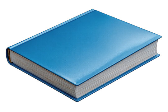 Blue hardcover book isolated on a transparent background 1