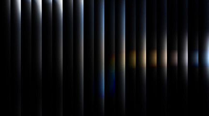 Obraz premium Abstract dark background with vertical lines and light leaks creating a moody and atmospheric composition