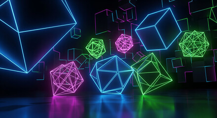 abstract background with glowing lights