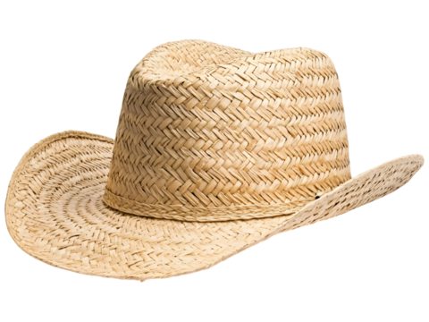 Straw hat isolated on transparent background. Perfect for summer, vacation, and travel design.
