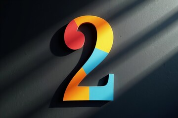 Close-up of a vibrant paper paragraph symbol casting a bold shadow on a textured black background