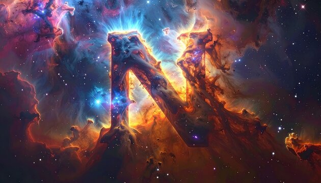 Cosmic Pillars of Creation: Stunning Nebula Image with Vibrant Colors and Starry Sky - Space Exploration & Astronomy