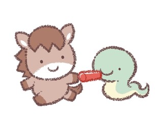 ヘビからウマへバトン2026-たすきナシ