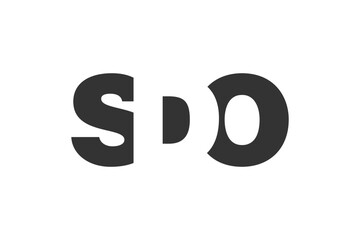 SDO logo design. Initial letter S D O bold font style for tech startups, consulting, corporate branding. Creative company name, headlines typography identity, trendy logotype.