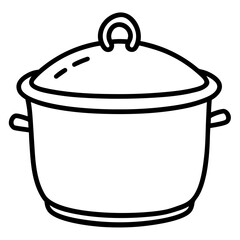 A cooking pot with a lid