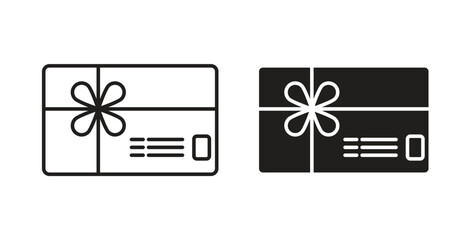 Gift voucher icon line and filled style suitable for web and mobile application
