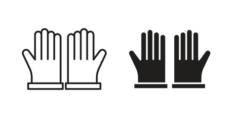 Fototapeta premium Glove icon line and filled style suitable for web and mobile application