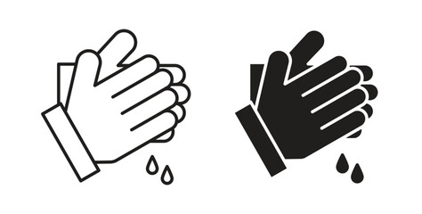Obraz premium Handwashing icon line and filled style suitable for web and mobile application